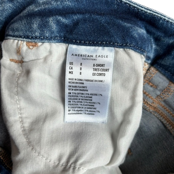 AE Ne(X)T Level Patched Curvy High-Waisted Jegging Size 8 X-Short - Picture 8 of 10